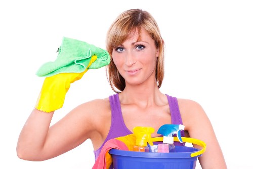 Carpet cleaning team sorting recyclable materials in Gospel Oak