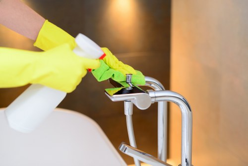 Charity donation of reusable household items from a cleaning job